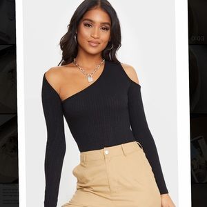 Ribbed cut out bodysuit